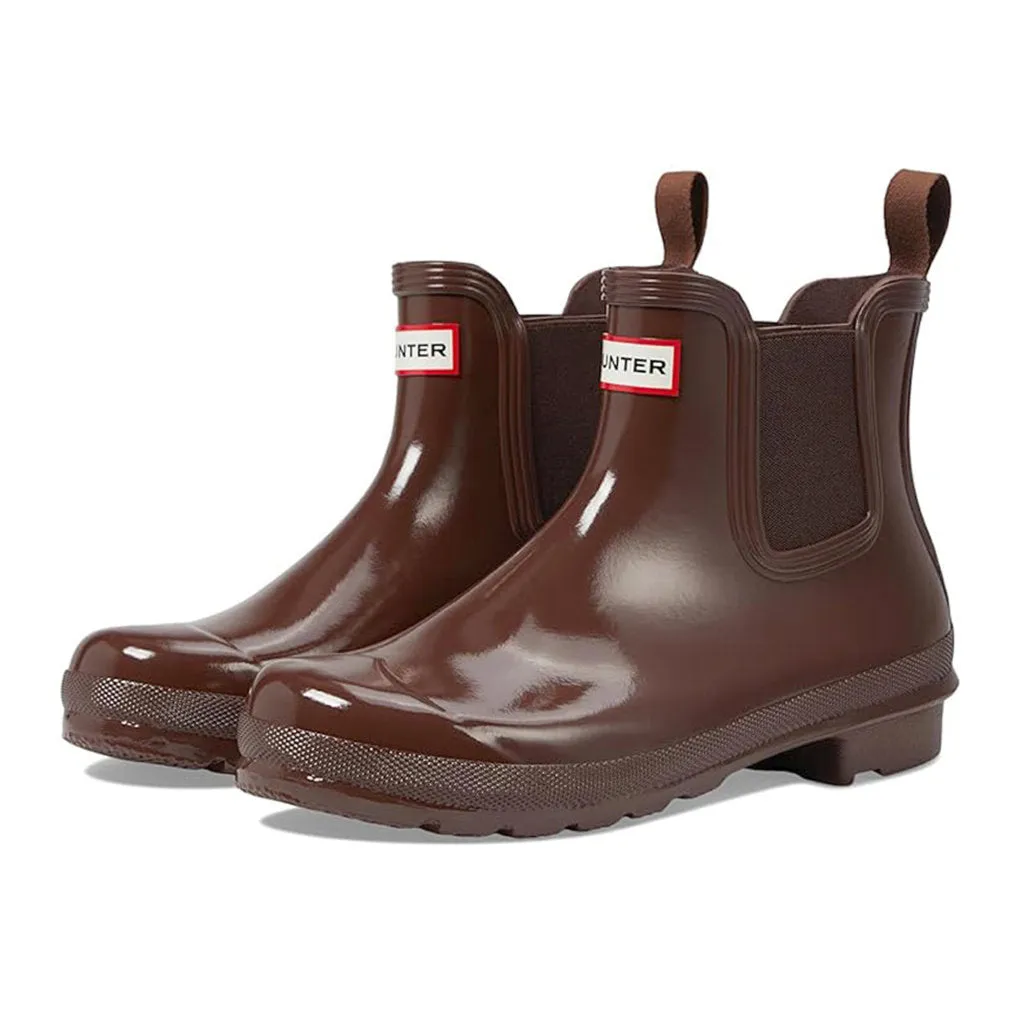 Bottes Chelsea pour femmes Hunter Original en caoutchouc brillant