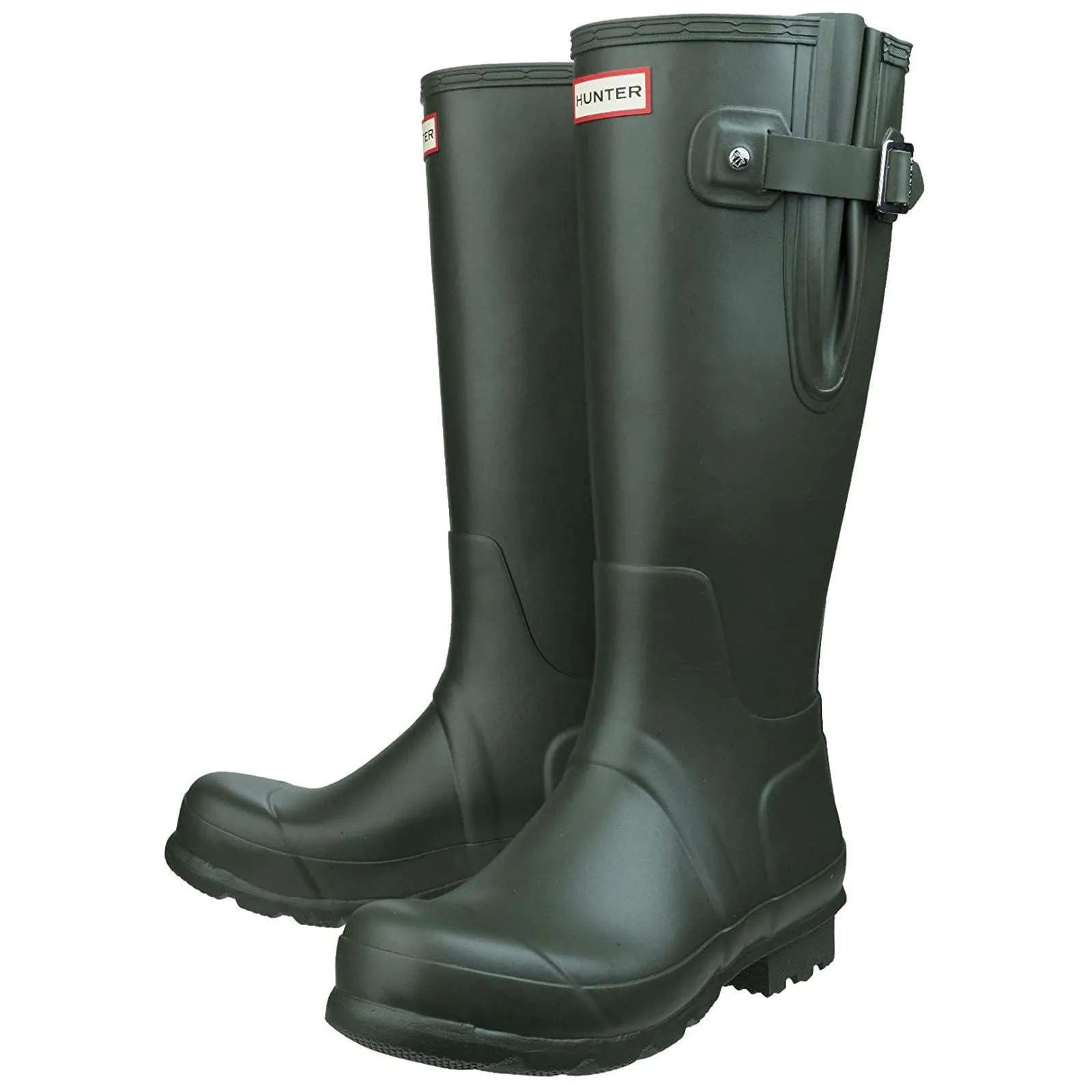 Bottes de pluie hautes ajustables pour hommes Hunter Original avec côtés en caoutchouc