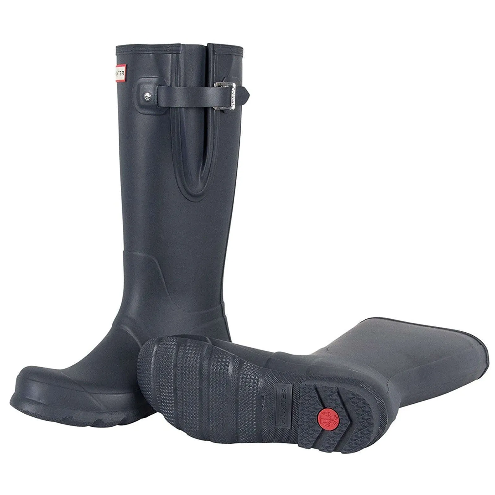 Bottes de pluie hautes ajustables pour hommes Hunter Original avec côtés en caoutchouc