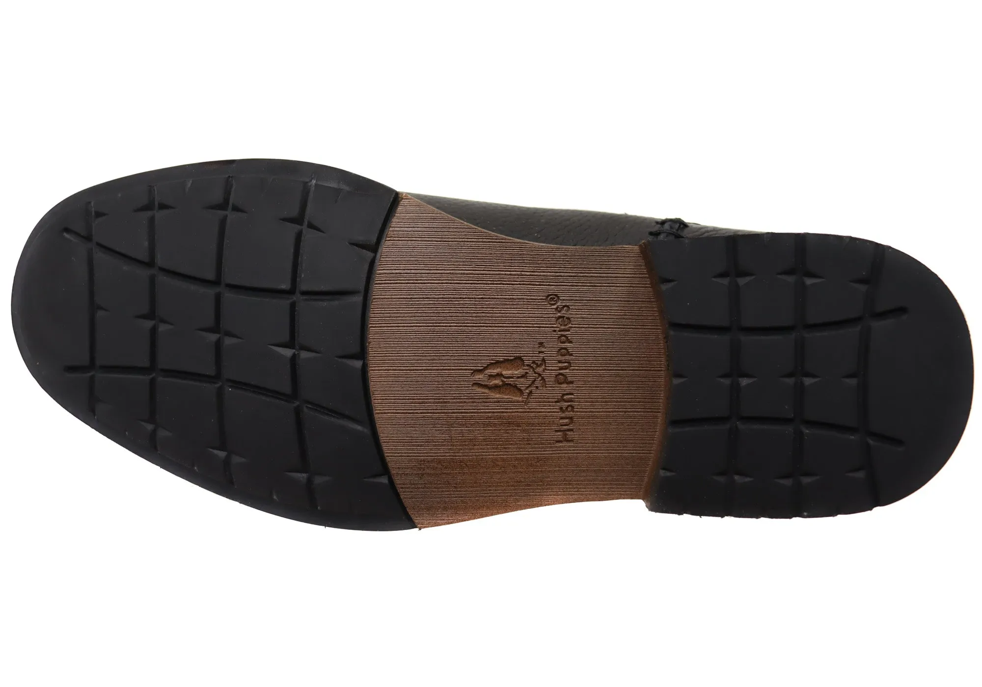 Chaussures Hush Puppies Bottes Chelsea en cuir confortables à largeur large pour hommes