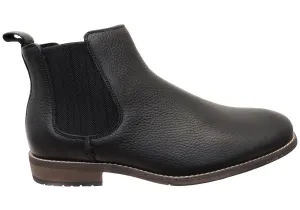 Chaussures Hush Puppies Bottes Chelsea en cuir confortables à largeur large pour hommes