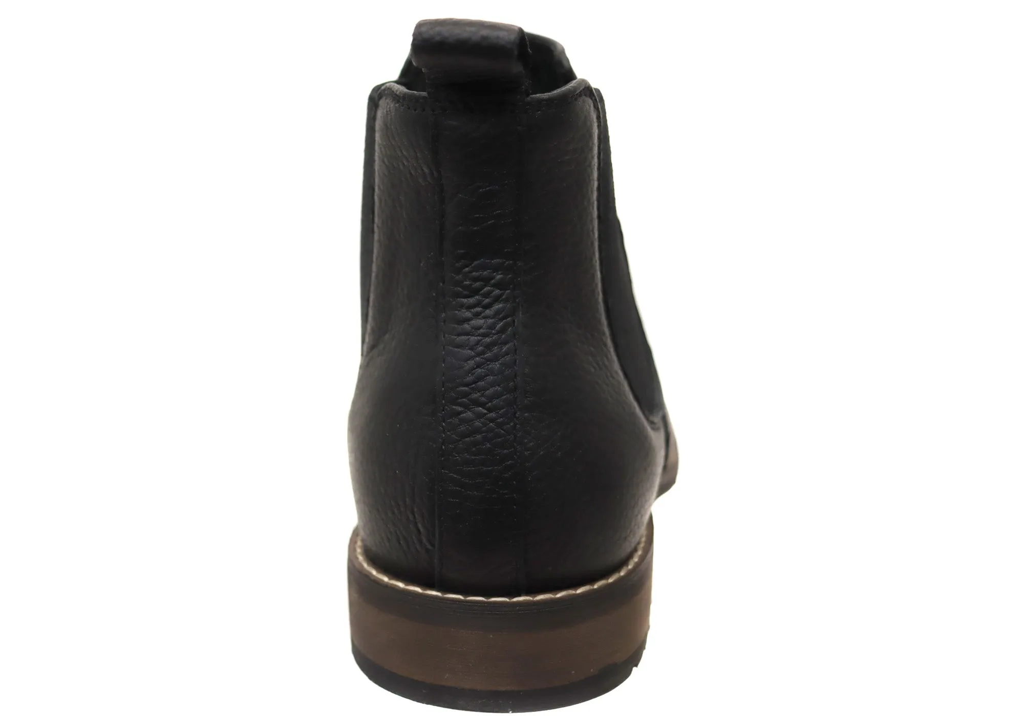 Chaussures Hush Puppies Bottes Chelsea en cuir confortables à largeur large pour hommes