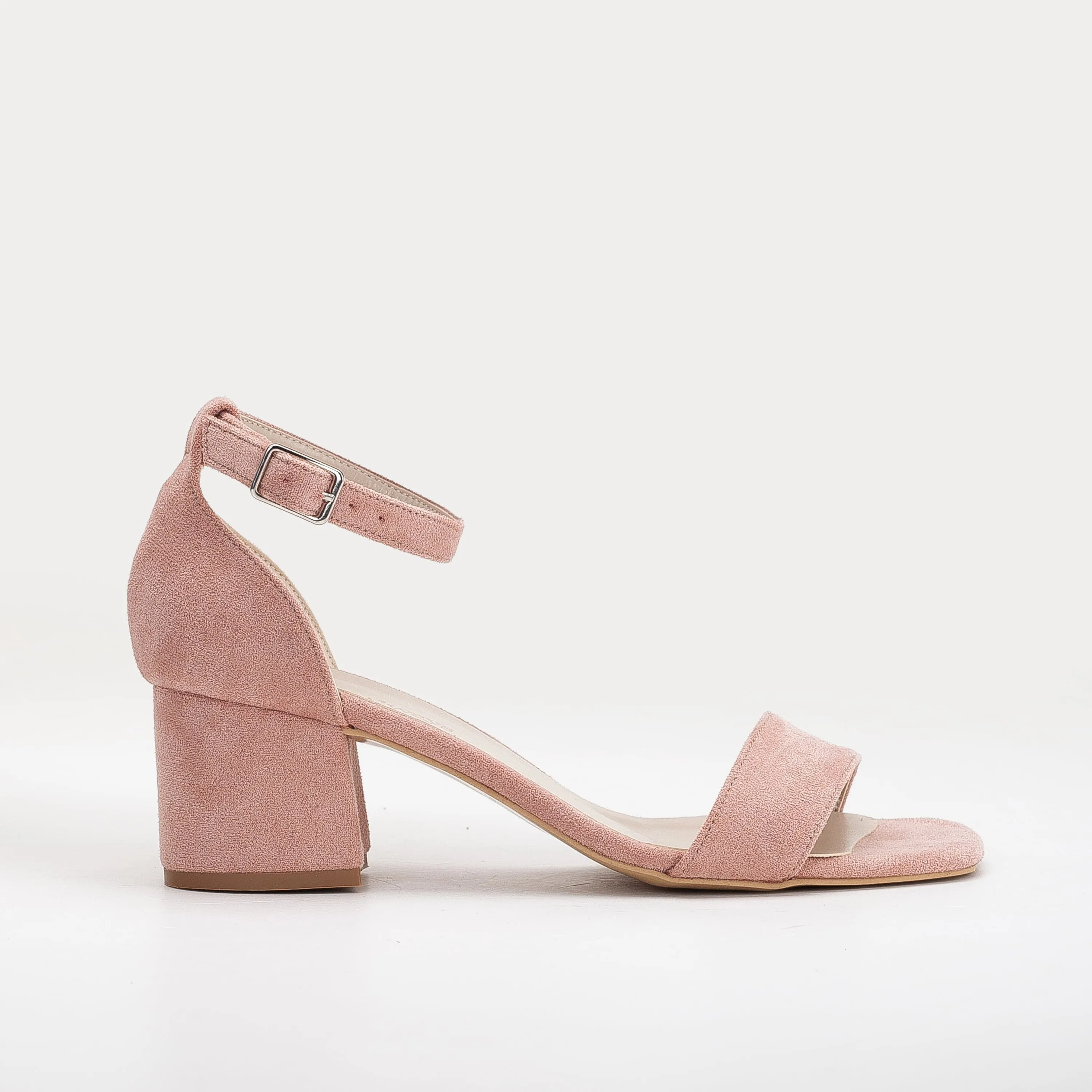 Escarpins Illy Vegan en Suédine Perle à Bout Carré | Rose Poussiéreux