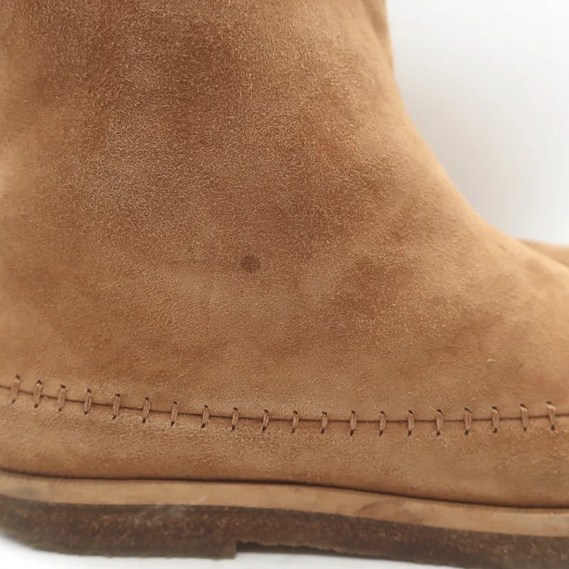 Bottes Moc en Daim Marron avec Doublure en Mouton Jenni Kayne Taille 37 Bottes Plates à la Cheville