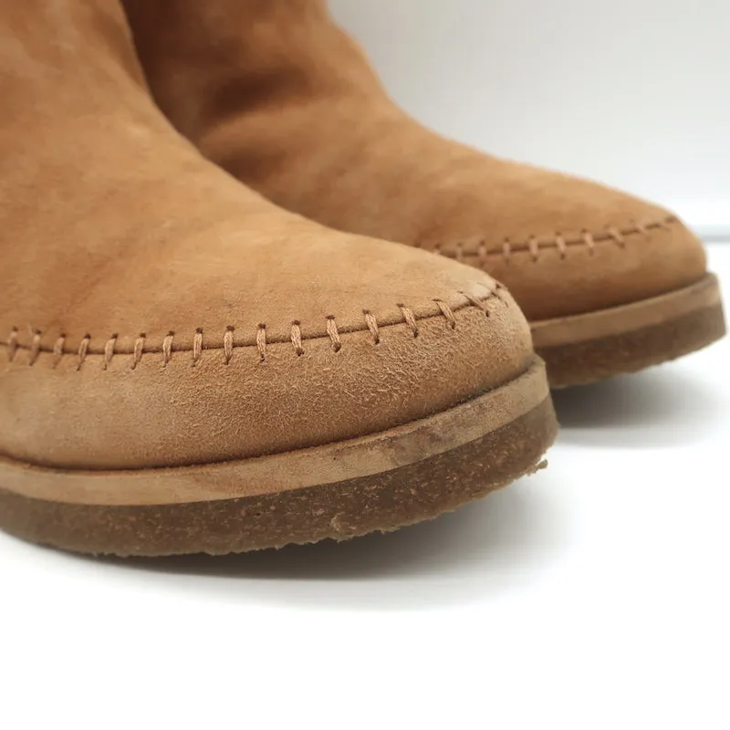 Bottes Moc en Daim Marron avec Doublure en Mouton Jenni Kayne Taille 37 Bottes Plates à la Cheville