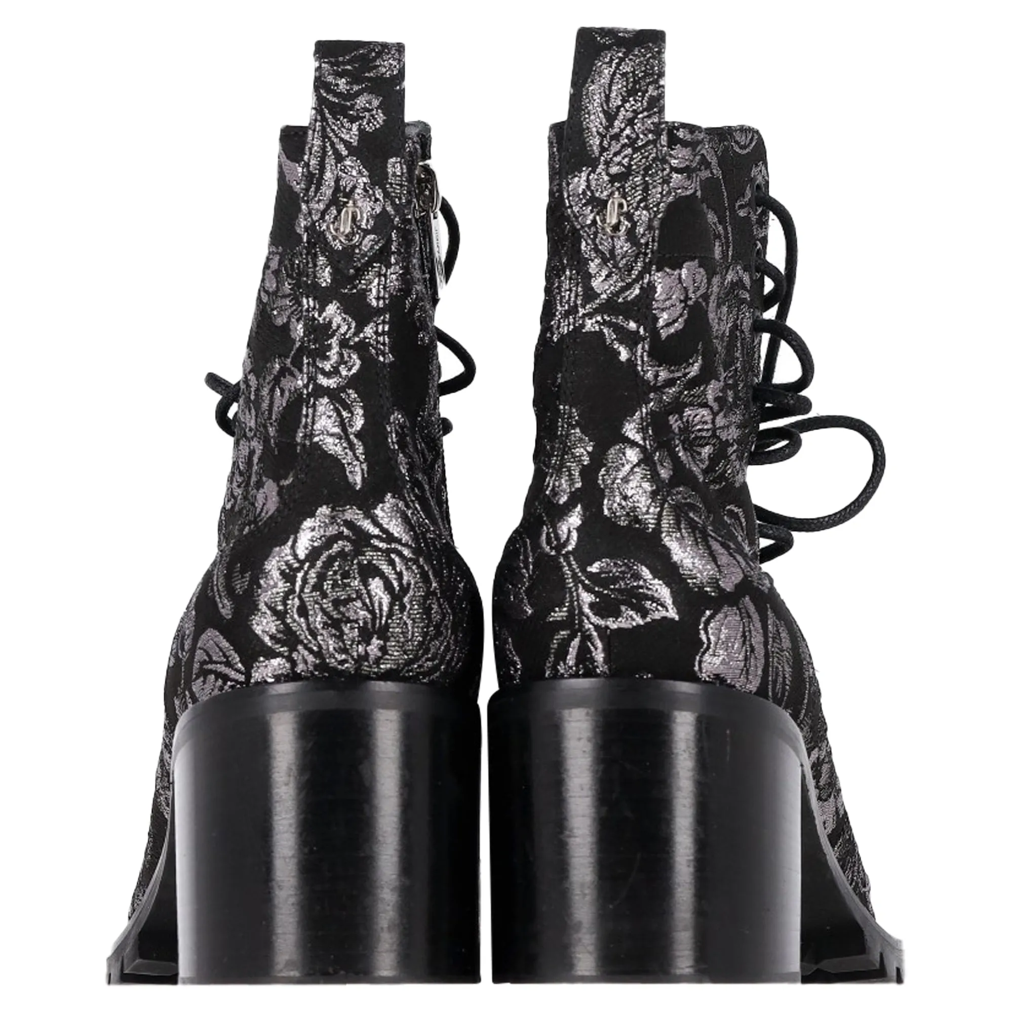 Jimmy Choo Bottines Cruz 65 en Brocart en Toile Noire_Jimmy-Choo