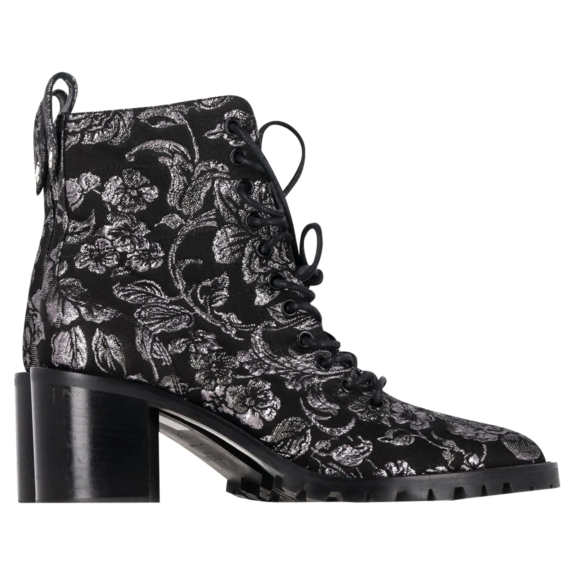 Jimmy Choo Bottines Cruz 65 en Brocart en Toile Noire_Jimmy-Choo