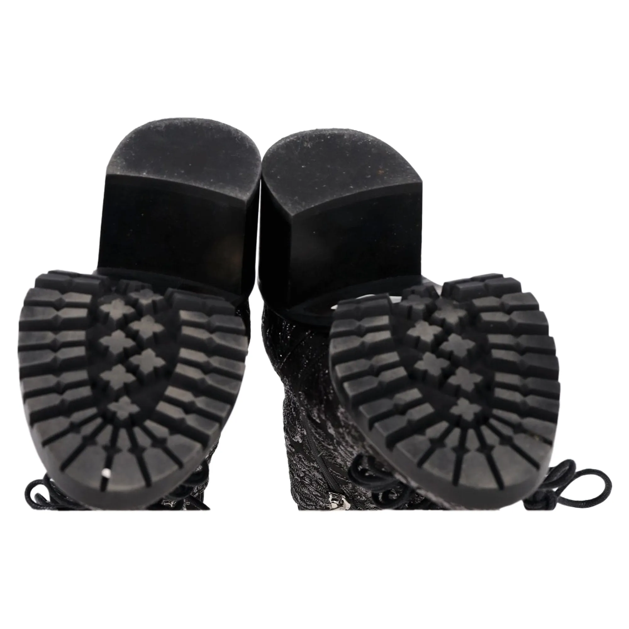 Jimmy Choo Bottines Cruz 65 en Brocart en Toile Noire_Jimmy-Choo