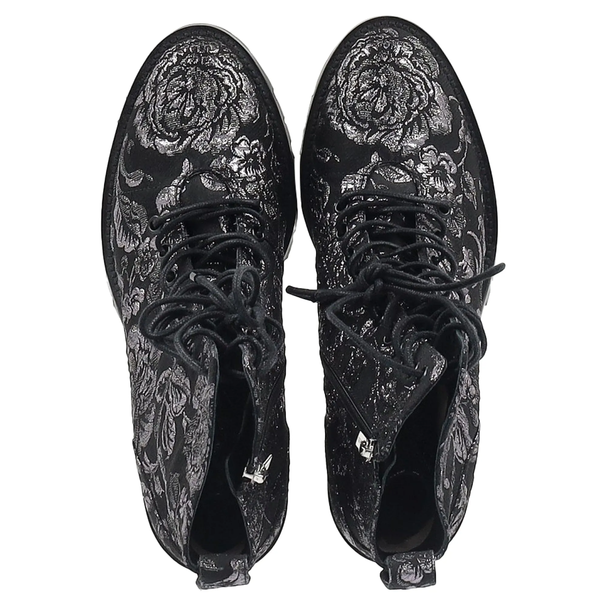 Jimmy Choo Bottines Cruz 65 en Brocart en Toile Noire_Jimmy-Choo