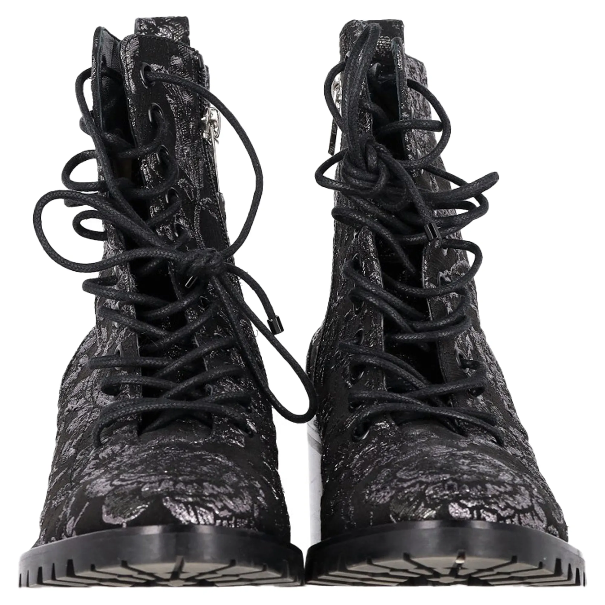 Jimmy Choo Bottines Cruz 65 en Brocart en Toile Noire_Jimmy-Choo