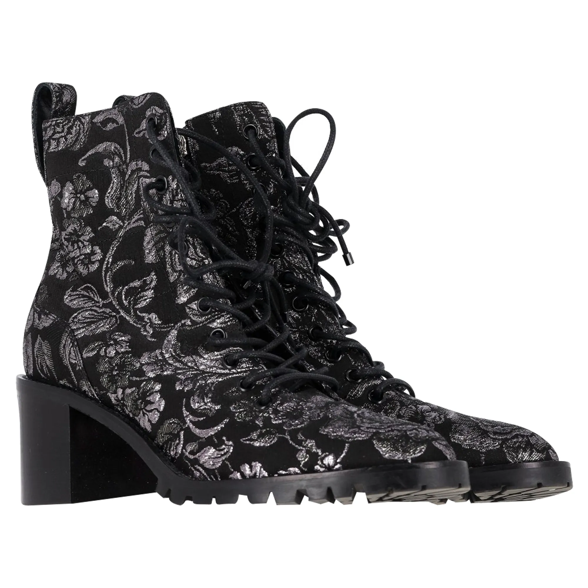 Jimmy Choo Bottines Cruz 65 en Brocart en Toile Noire_Jimmy-Choo