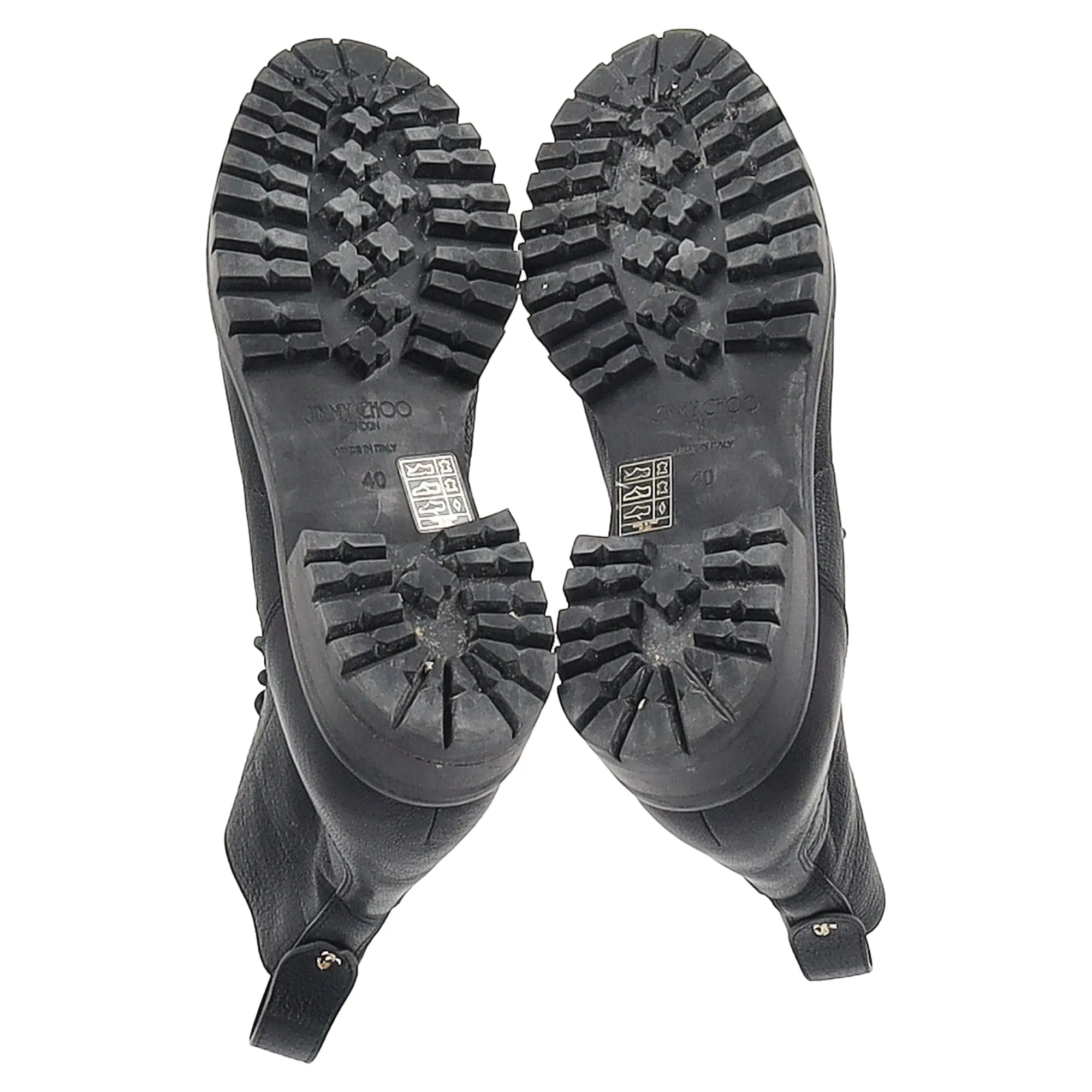 Jimmy Choo Cruz Bottines Texturées en Cuir Noir