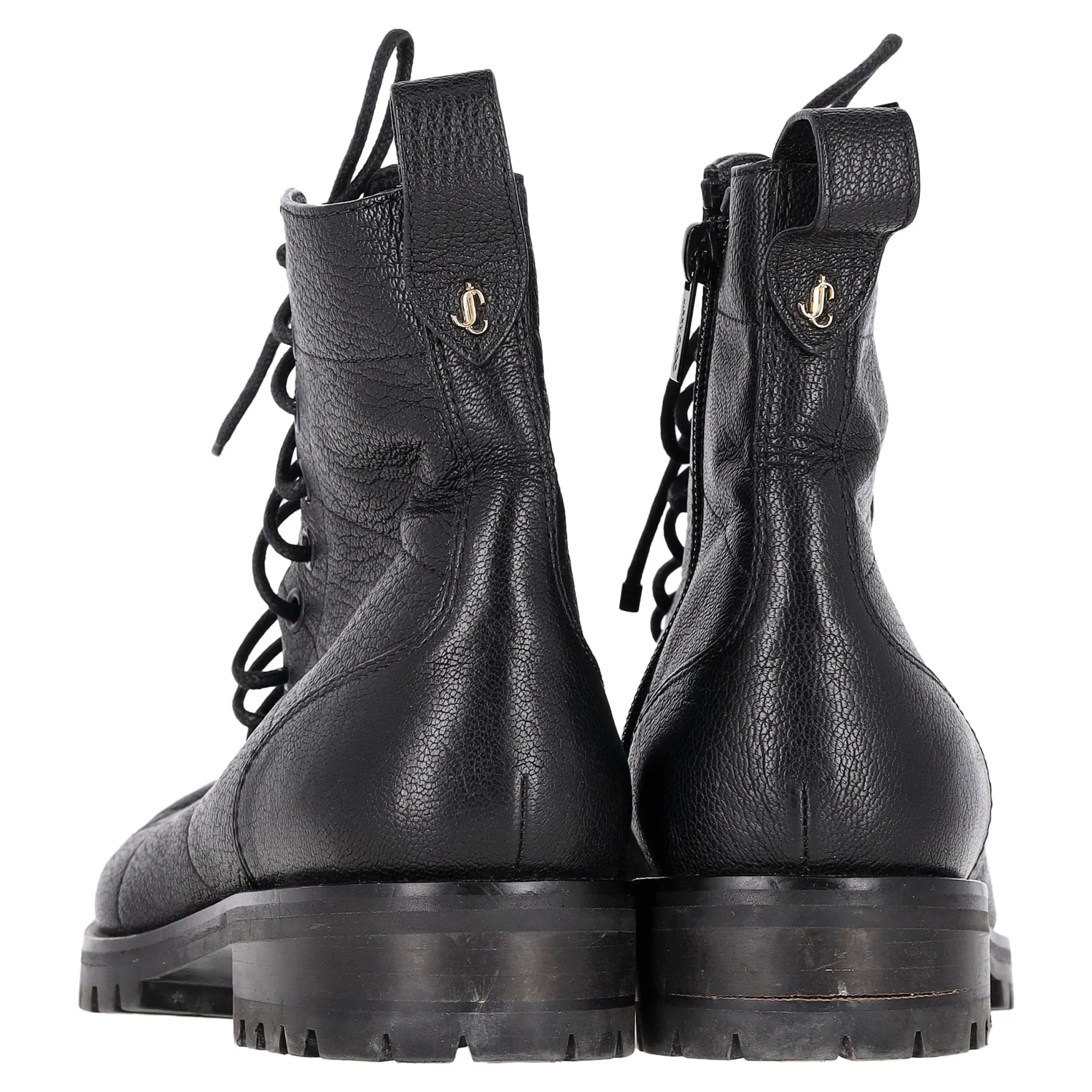 Jimmy Choo Cruz Bottines Texturées en Cuir Noir
