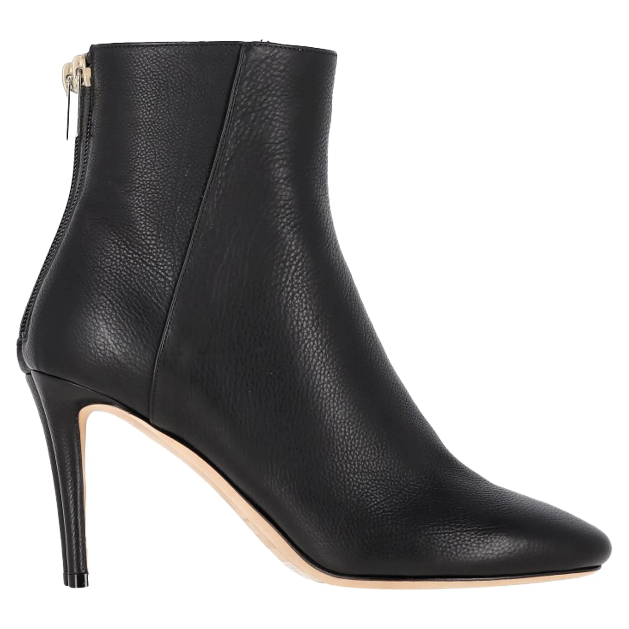Bottes Jimmy Choo Duke 85 en Cuir Noir avec Tige à la Cheville