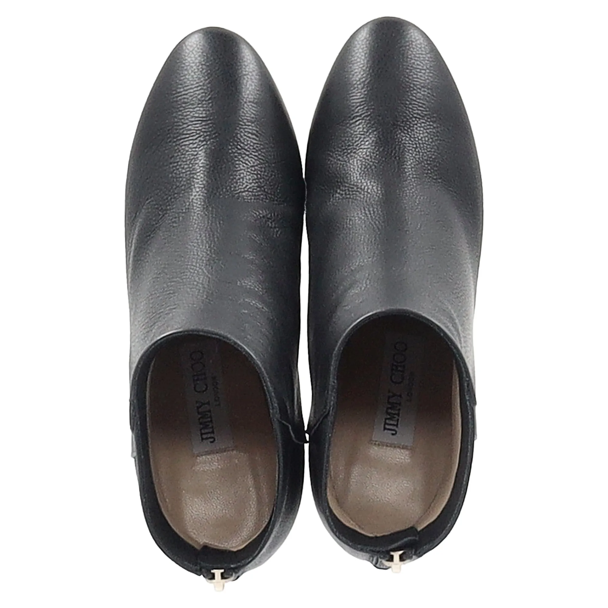 Bottes Jimmy Choo Duke 85 en Cuir Noir avec Tige à la Cheville