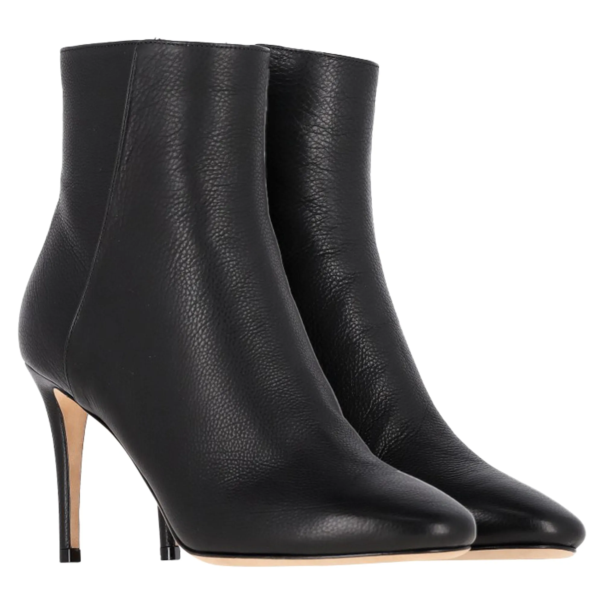 Bottes Jimmy Choo Duke 85 en Cuir Noir avec Tige à la Cheville