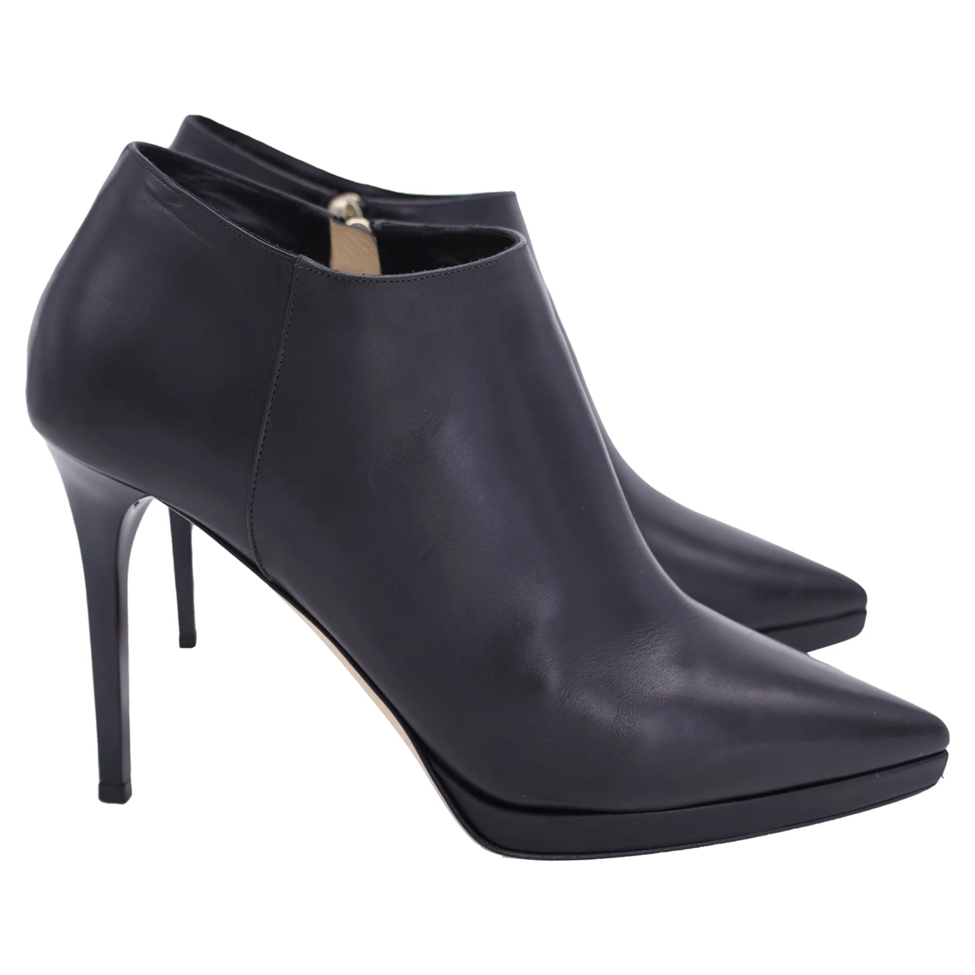 Bottines Jimmy Choo Lindsey à plateforme de 100 mm en cuir noir
