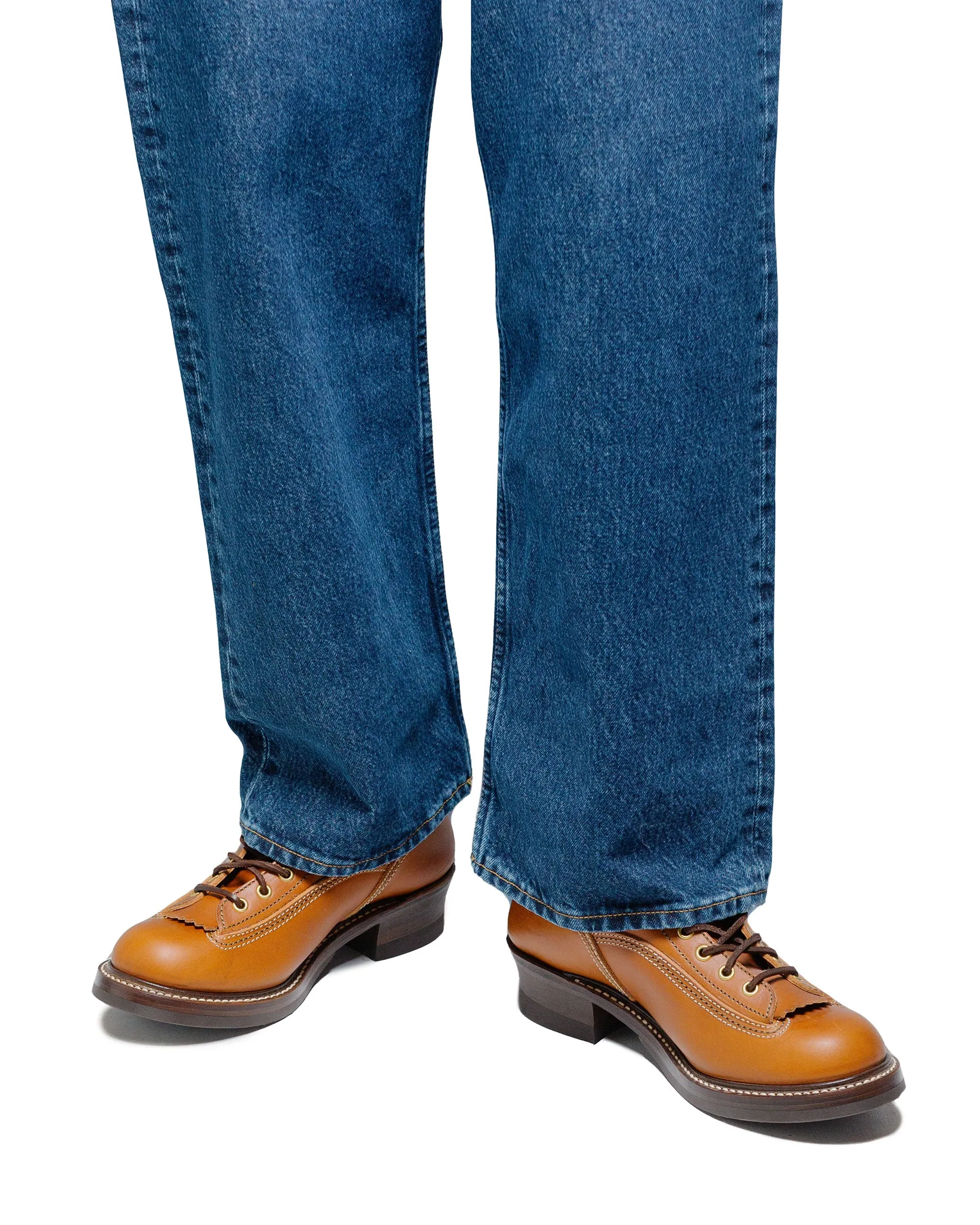 John Lofgren Bootmaker Bottes Donkey Puncher en cuir Badalassi Carlo cognac