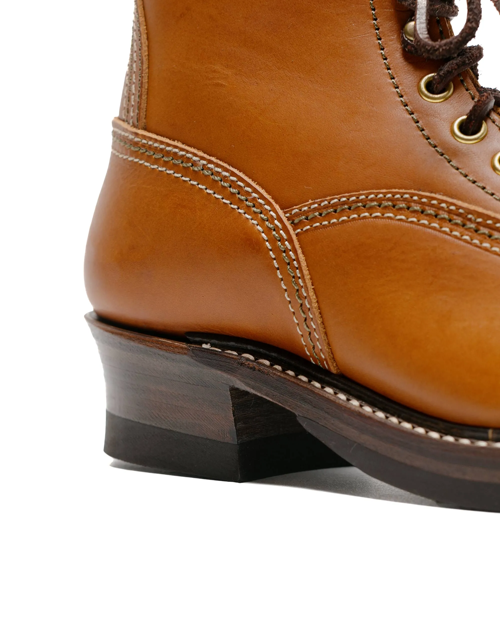 John Lofgren Bootmaker Bottes Donkey Puncher en cuir Badalassi Carlo cognac