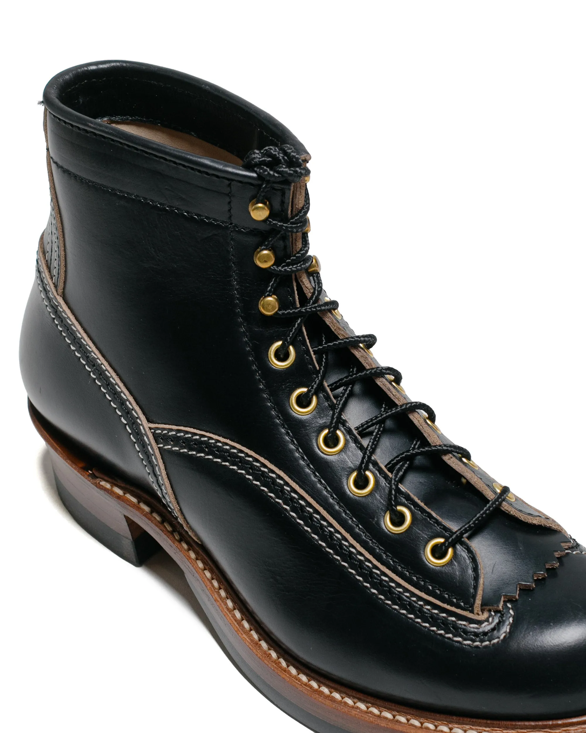 Bottes Donkey Puncher de John Lofgren Bootmaker en cuir Horween CXL noir