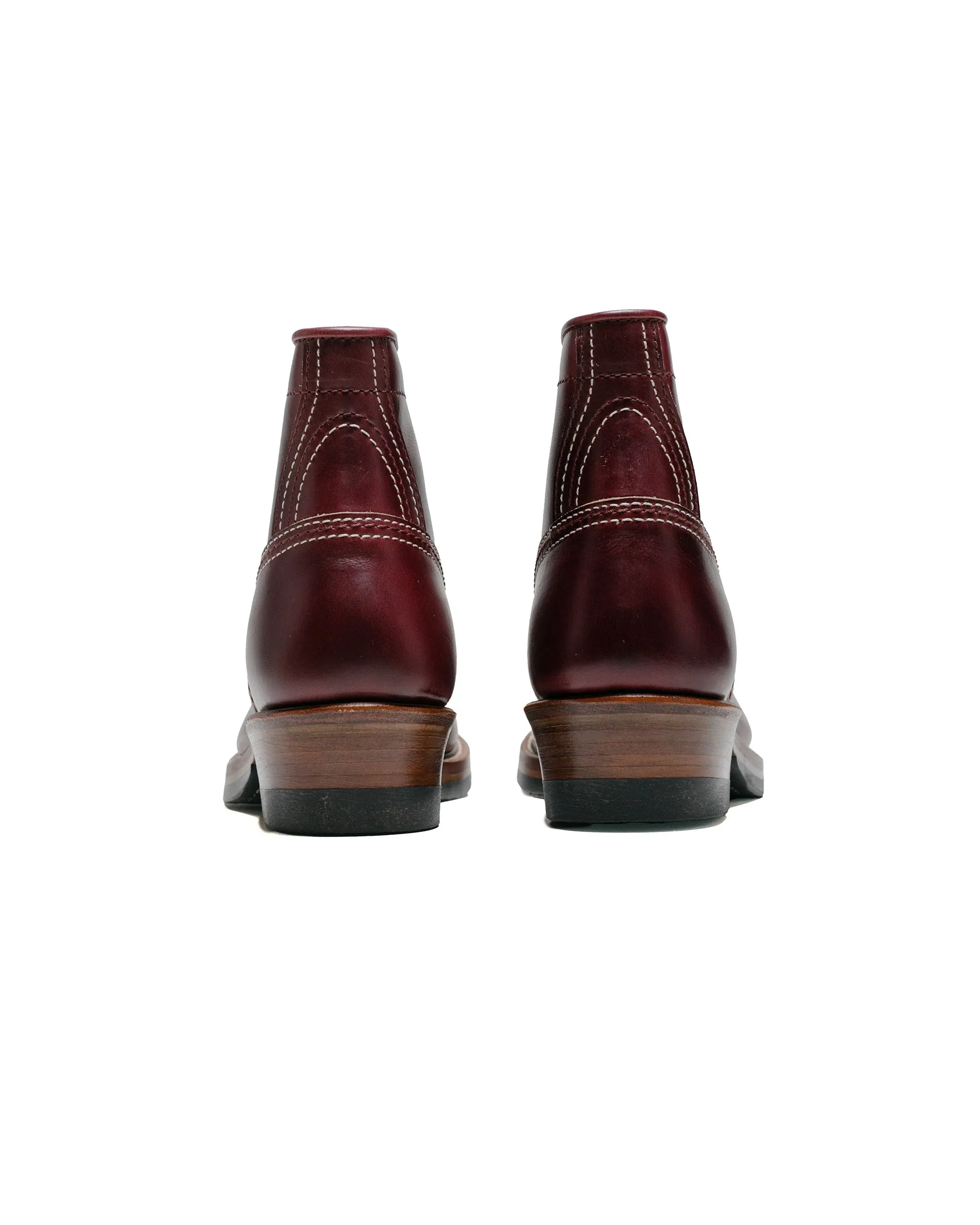 Bottes Donkey Puncher de John Lofgren Bootmaker en cuir Horween CXL bordeaux
