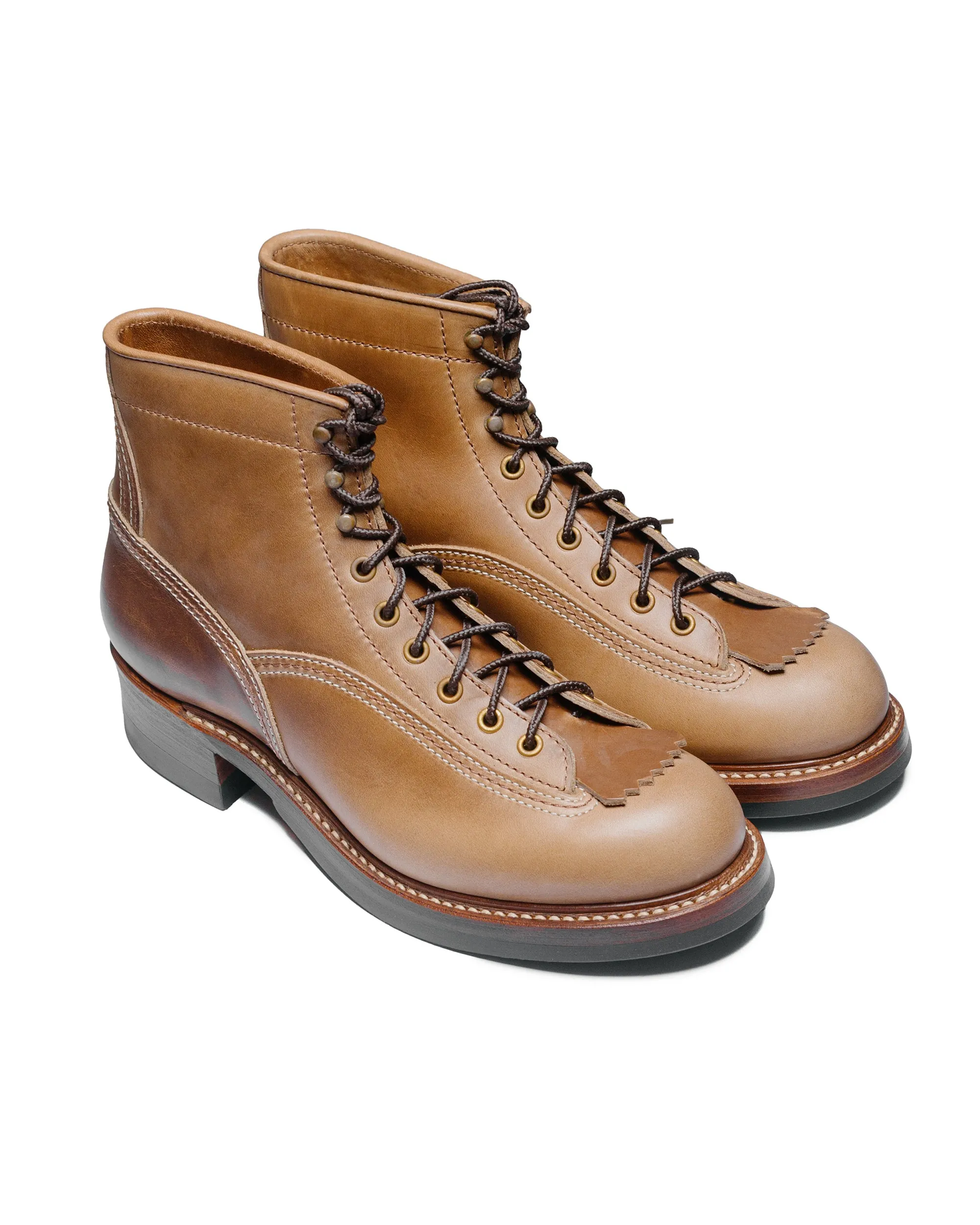 Bottes Donkey Puncher de John Lofgren Bootmaker en cuir Horween CXL naturel