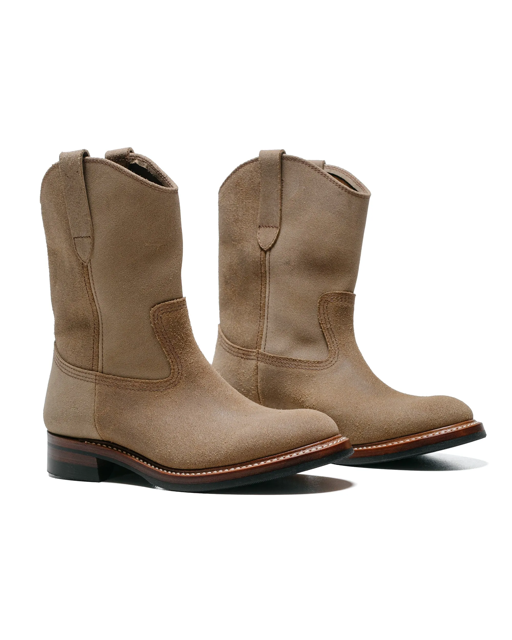 John Lofgren Bootmaker Bottes Duke Roper en Cuir Horween CXL Daim Revers Naturel