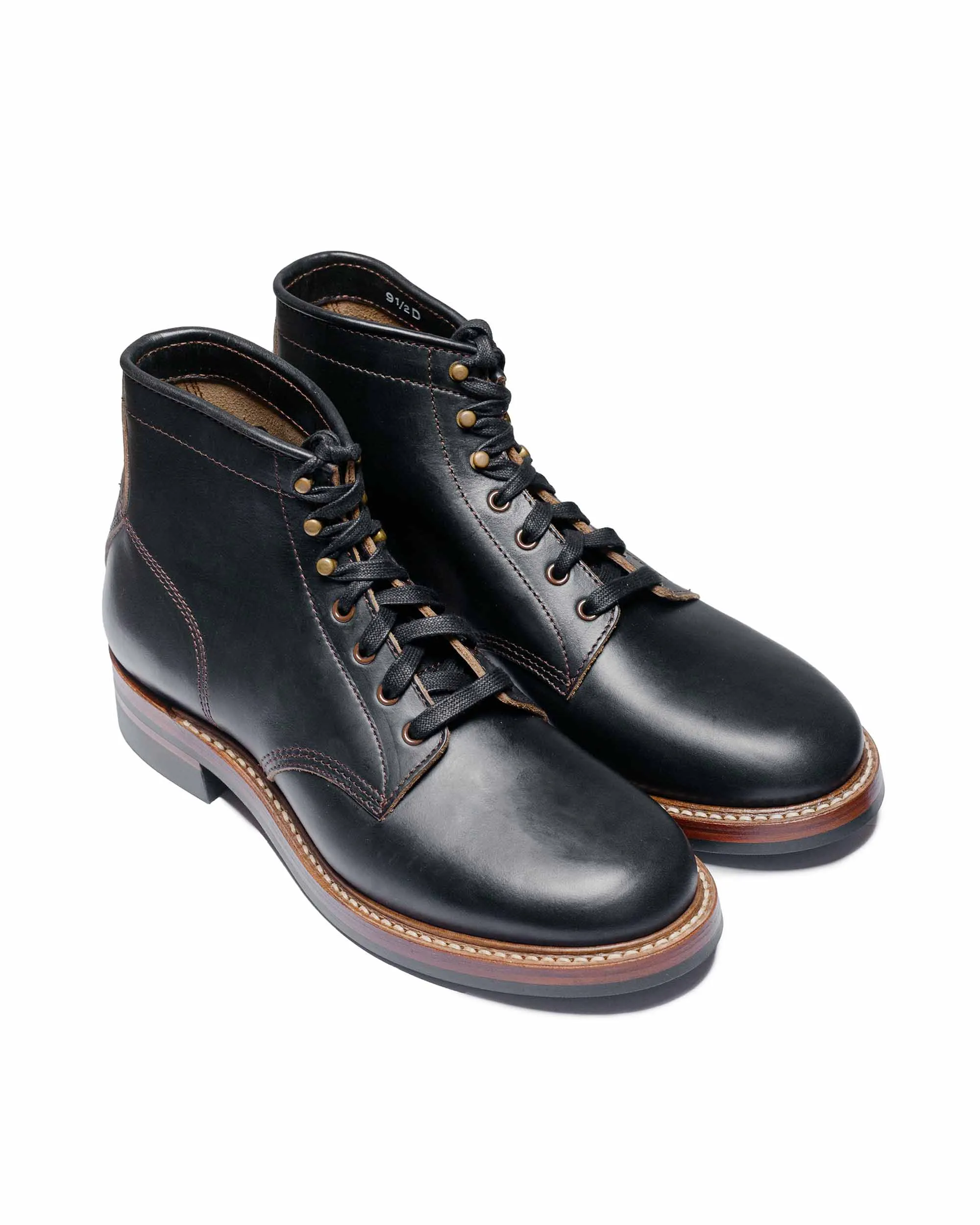 Bottes El Capitan de John Lofgren Bootmaker en cuir Horween CXL noir