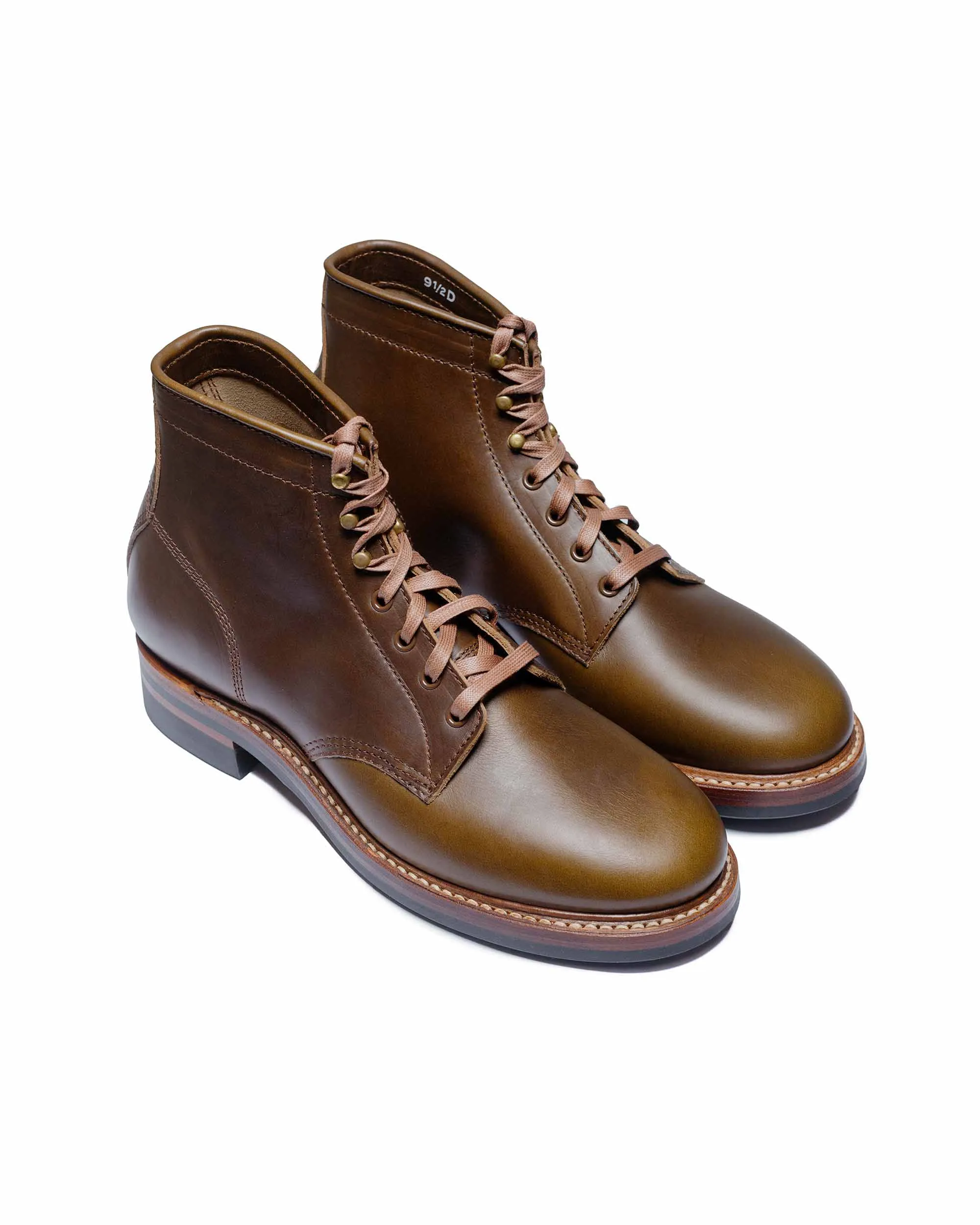 John Lofgren Bootmaker Bottes El Capitan en cuir Horween CXL vert olive foncé