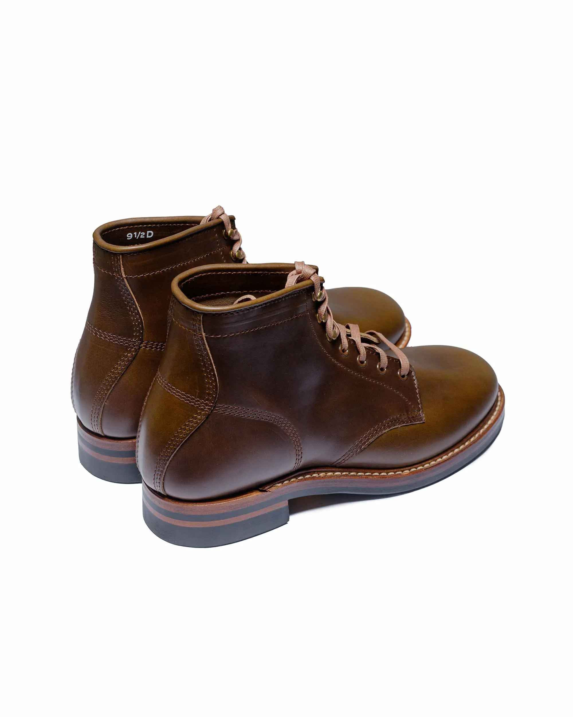 John Lofgren Bootmaker Bottes El Capitan en cuir Horween CXL vert olive foncé
