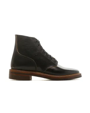 John Lofgren Bootmaker Chaussures de service M-43 en cuir Shinki Hikaku Noir/Thé-Cœur en croupe de cheval