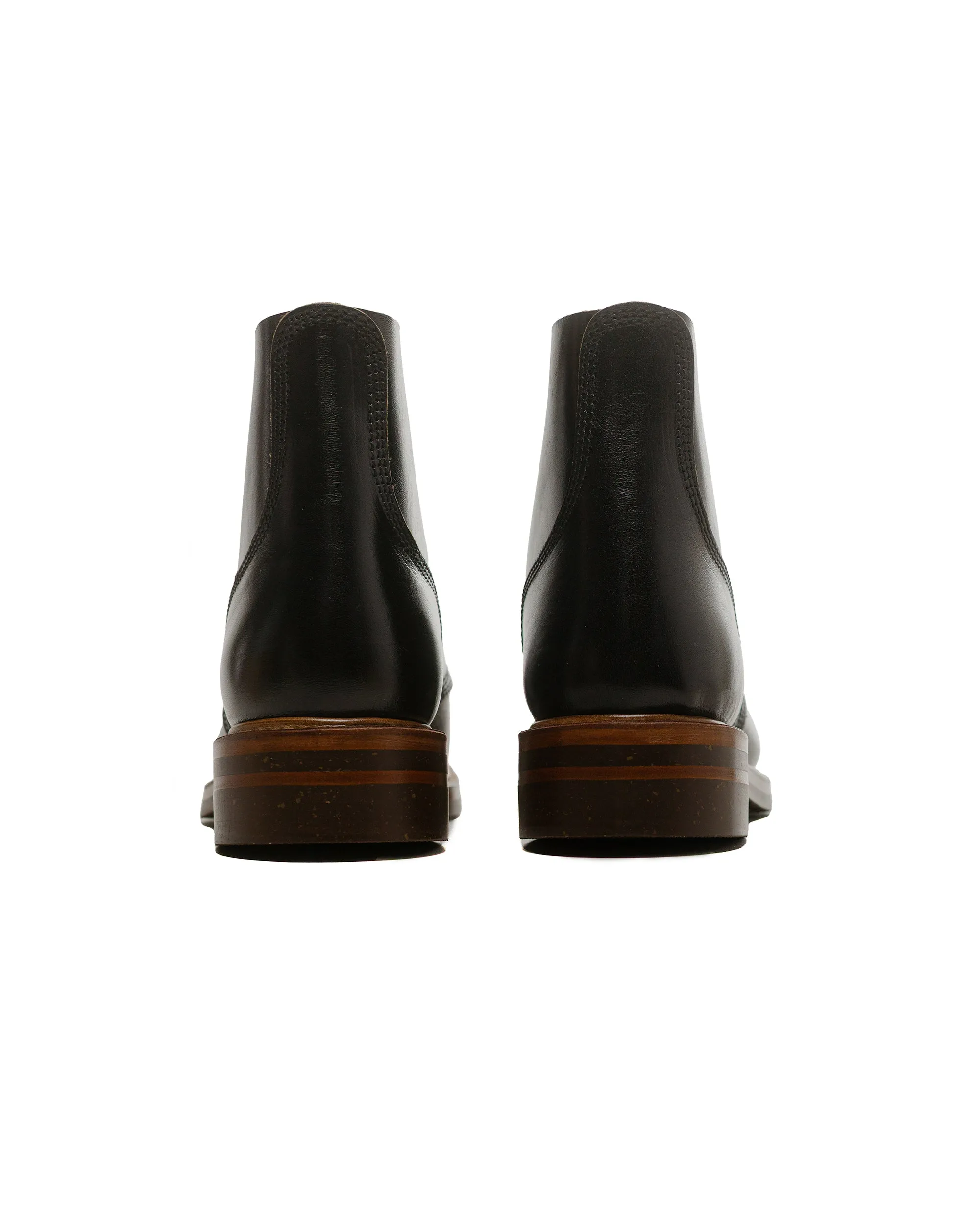 John Lofgren Bootmaker Chaussures de service M-43 en cuir Shinki Hikaku Noir/Thé-Cœur en croupe de cheval