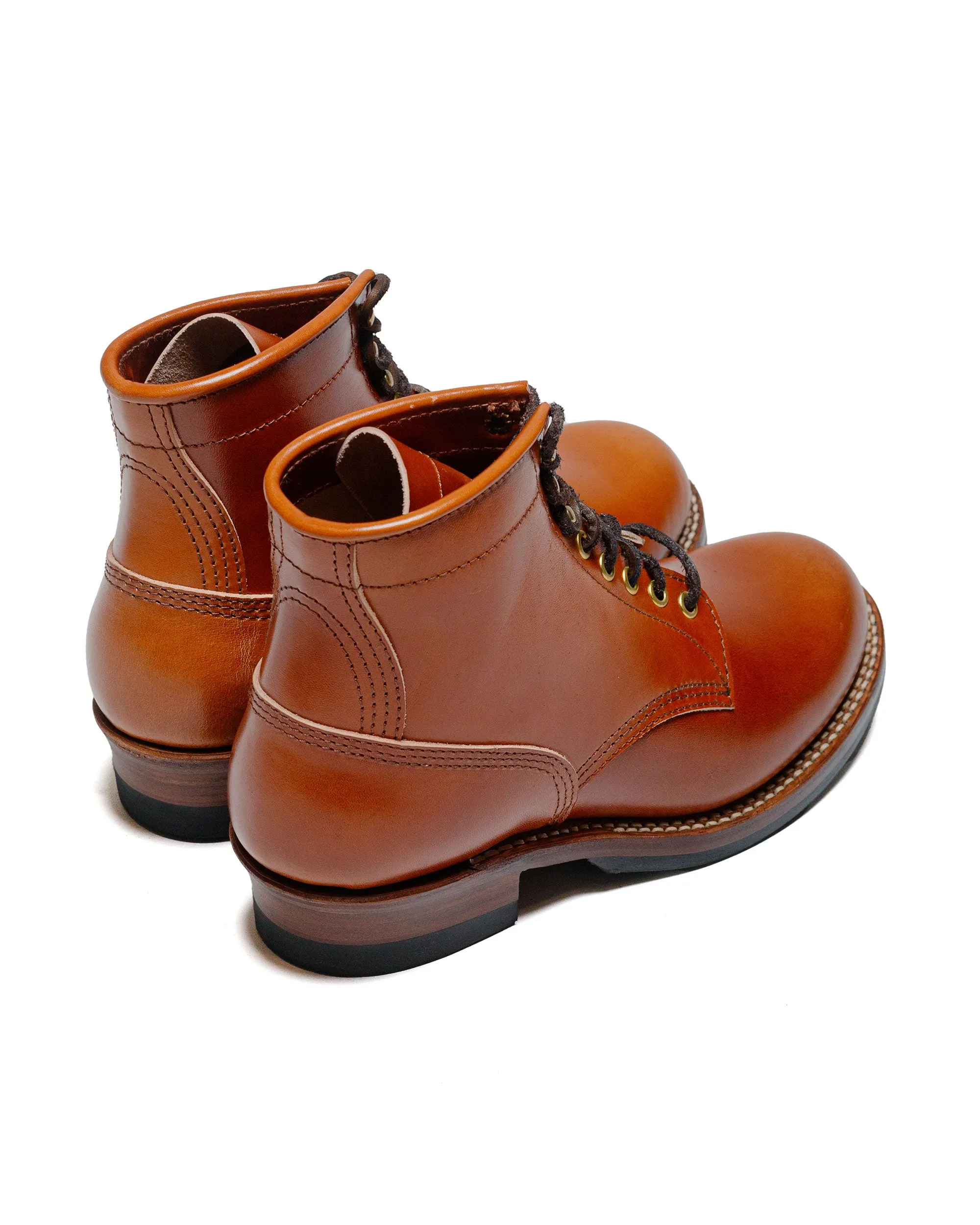 Bottes Gang en acier John Lofgren Bootmaker en cuir Shinki Hikaku Horsebutt Camel