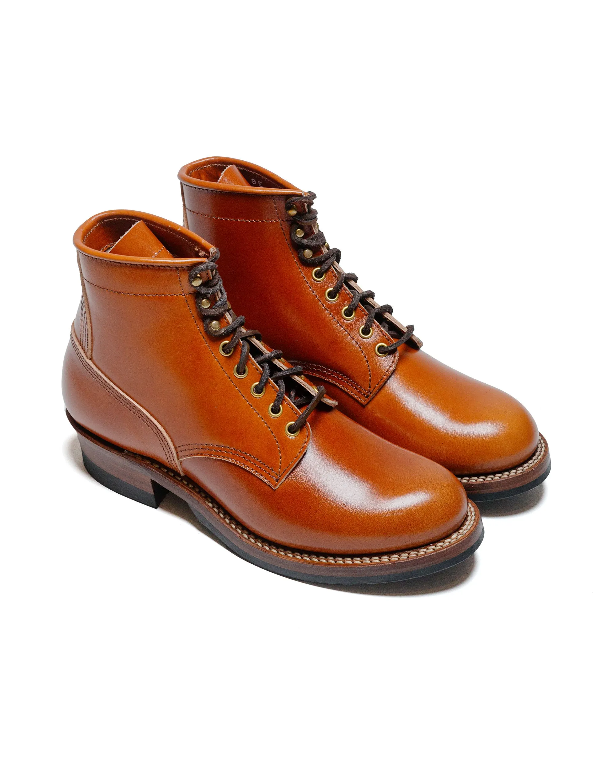 Bottes Gang en acier John Lofgren Bootmaker en cuir Shinki Hikaku Horsebutt Camel