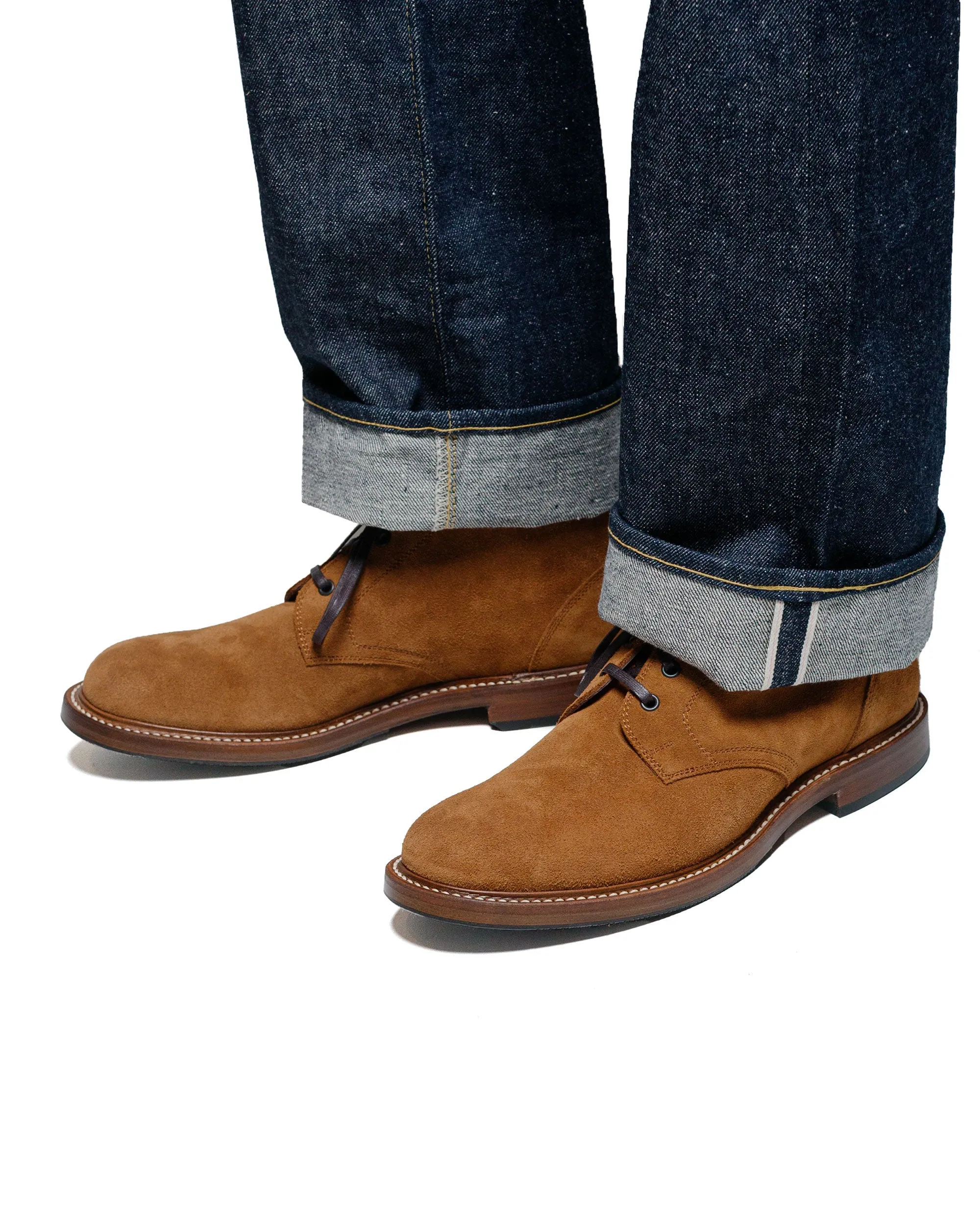 John Lofgren Bootmaker Les Bottes Chukka Inébranlables en Suède Japonais Moutarde