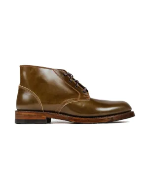 John Lofgren Bootmaker Les Bottes Chukka Inébranlables en Shell Cordovan Shinki Hikaku Olive