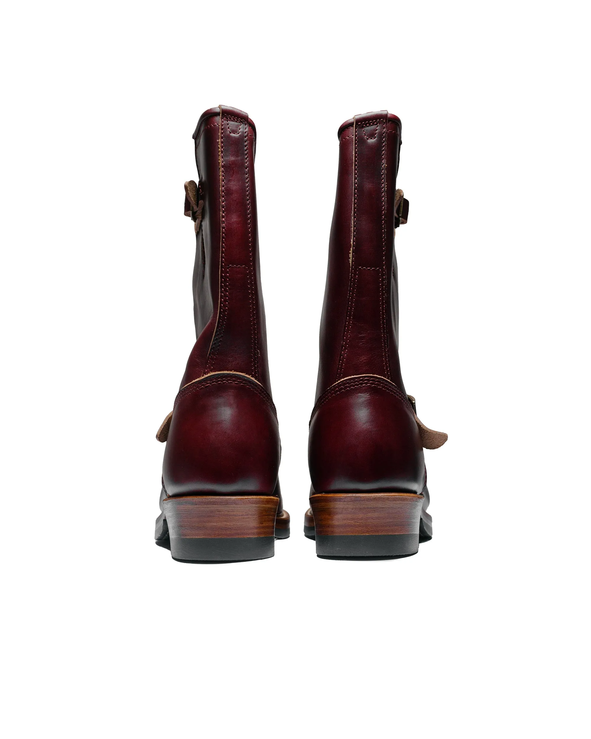 John Lofgren Bootmaker Bottes d'ingénieur Wabash en cuir Horween CXL Bordeau