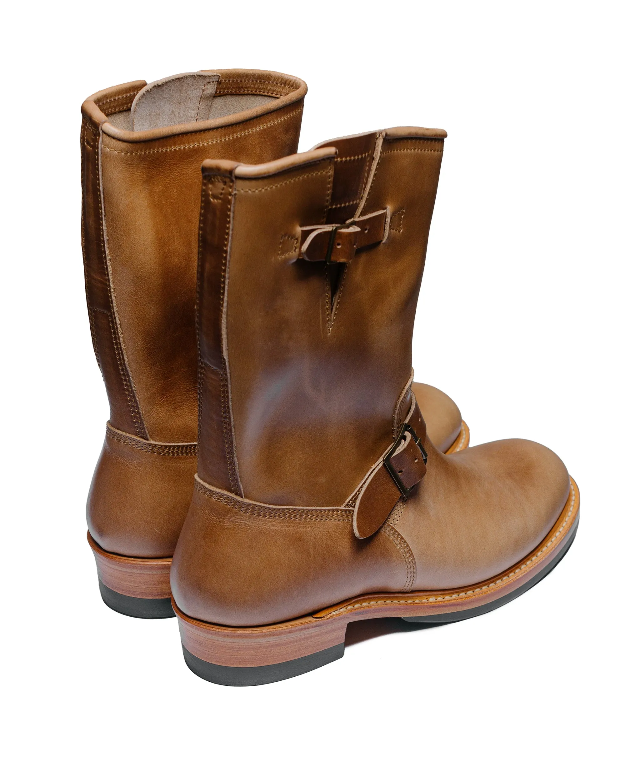 John Lofgren Bootmaker Bottes d'ingénieur Wabash en cuir Horween CXL Naturel