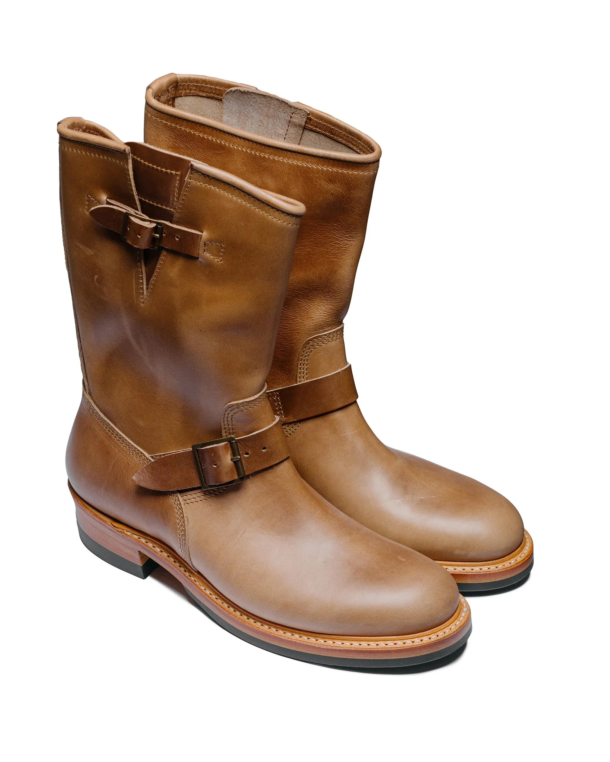 John Lofgren Bootmaker Bottes d'ingénieur Wabash en cuir Horween CXL Naturel