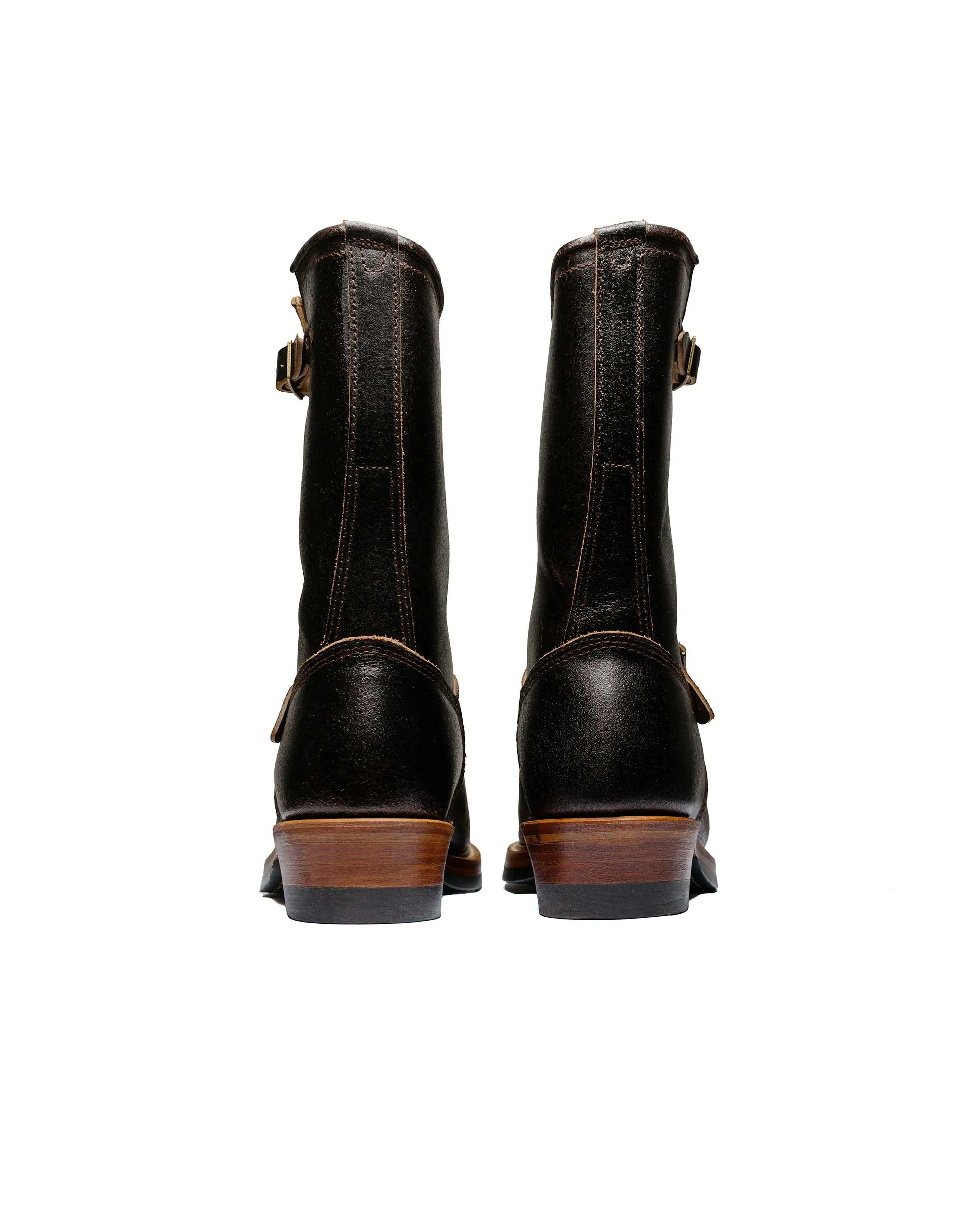 John Lofgren Bootmaker Bottes d'Ingénieur Wabash en Cuir Ciré Horween Marron Foncé