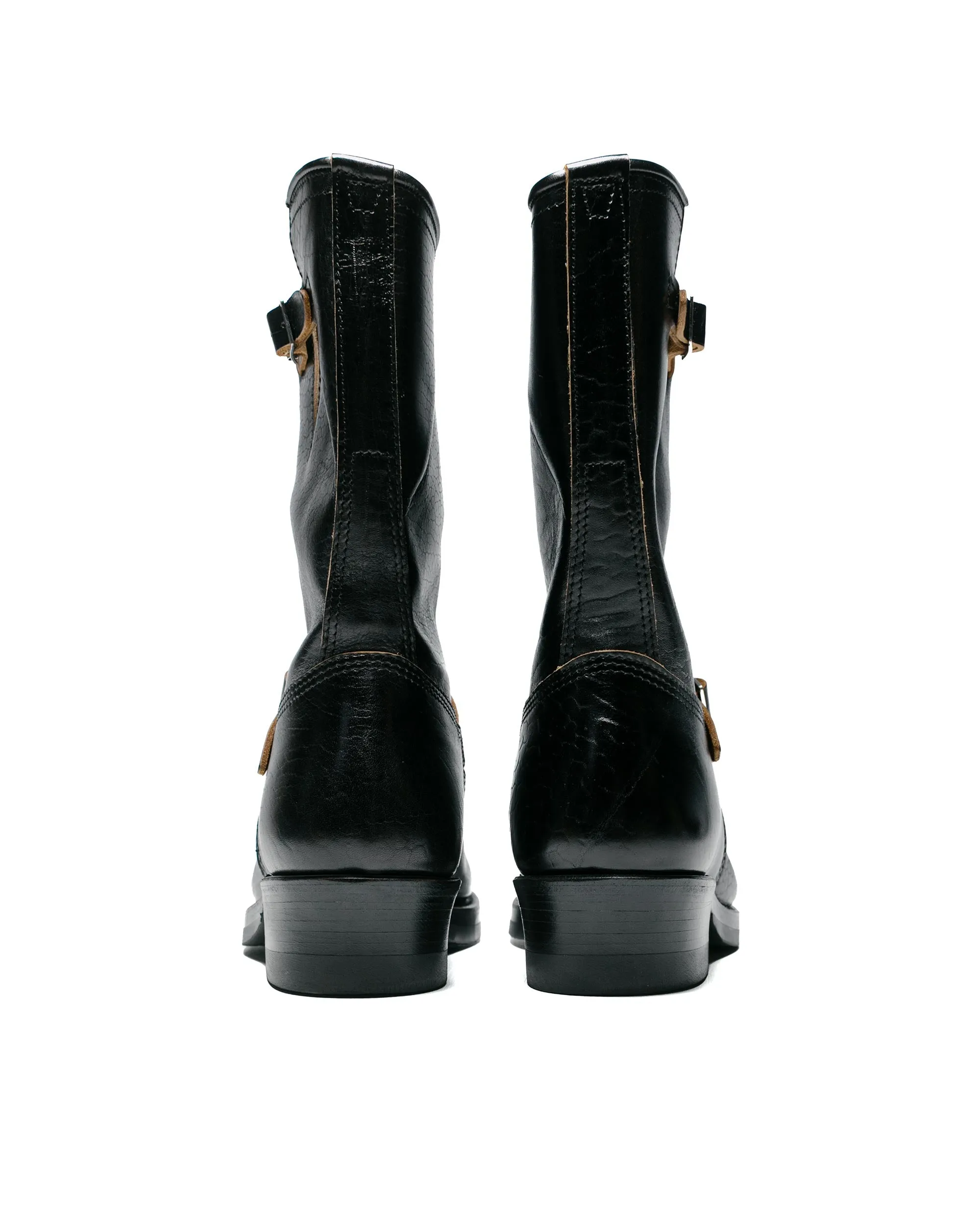 John Lofgren Bootmaker Bottes d'ingénieur Wabash en cuir Shinki Hikaku Horsebutt noir