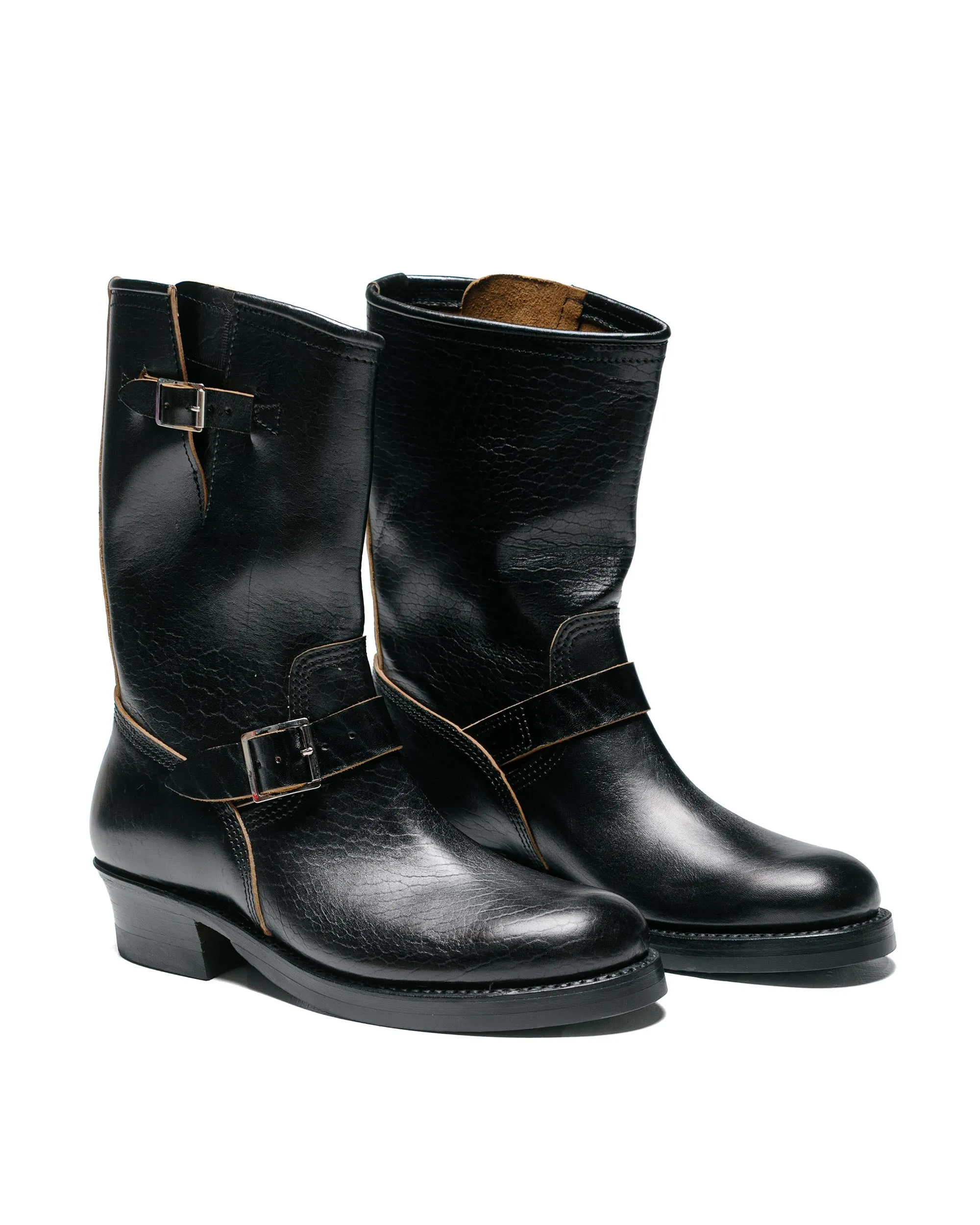 John Lofgren Bootmaker Bottes d'ingénieur Wabash en cuir Shinki Hikaku Horsebutt noir