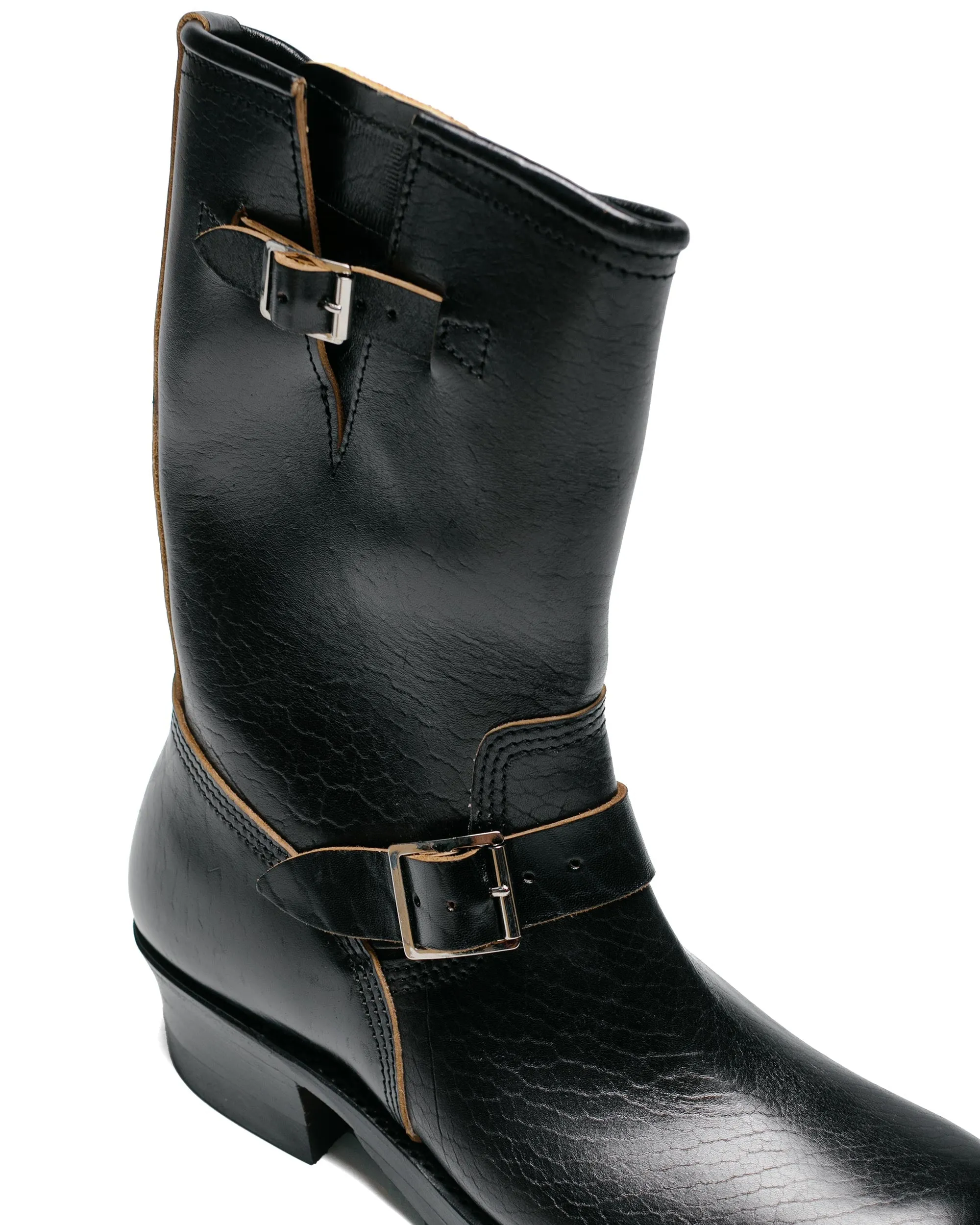 John Lofgren Bootmaker Bottes d'ingénieur Wabash en cuir Shinki Hikaku Horsebutt noir