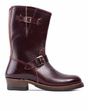 John Lofgren Bootmaker Bottes d'ingénieur Wabash en cuir Shinki Hikaku Horsebutt Bourgogne