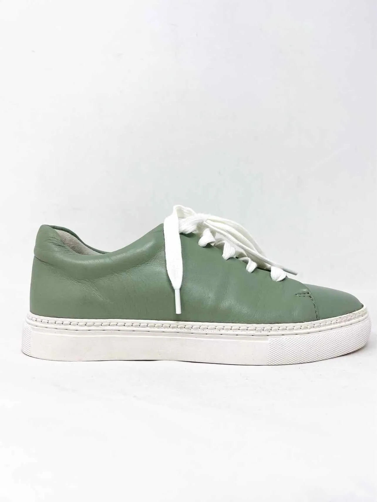 Johnston & Murphy Taille 6 Chaussures en Cuir à Lacets Vert Sauge/Blanc Sneakers