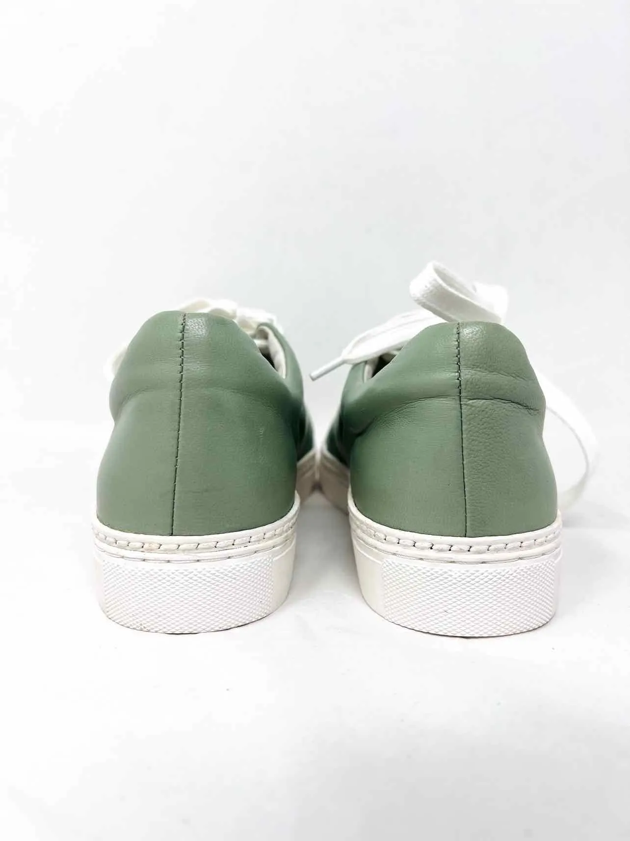 Johnston & Murphy Taille 6 Chaussures en Cuir à Lacets Vert Sauge/Blanc Sneakers