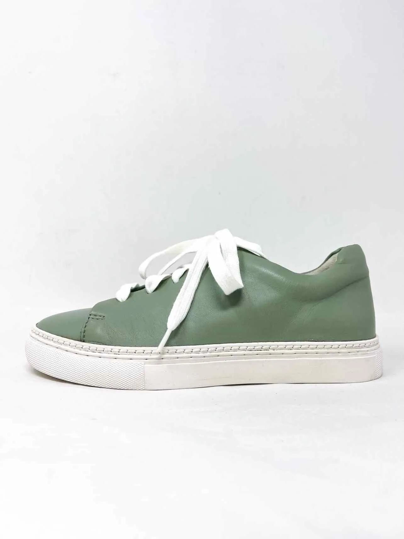 Johnston & Murphy Taille 6 Chaussures en Cuir à Lacets Vert Sauge/Blanc Sneakers