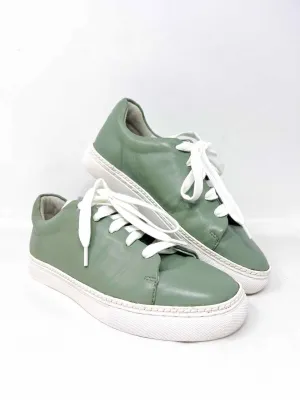 Johnston & Murphy Taille 6 Chaussures en Cuir à Lacets Vert Sauge/Blanc Sneakers