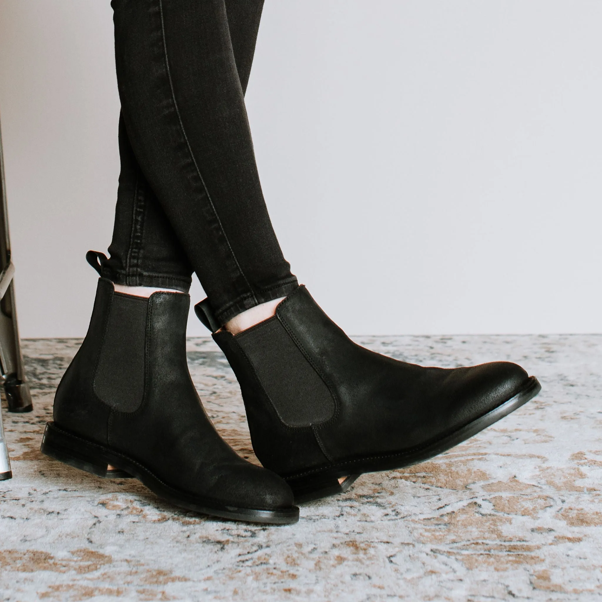 Bottes Chelsea Josephine Noir Cire Commander