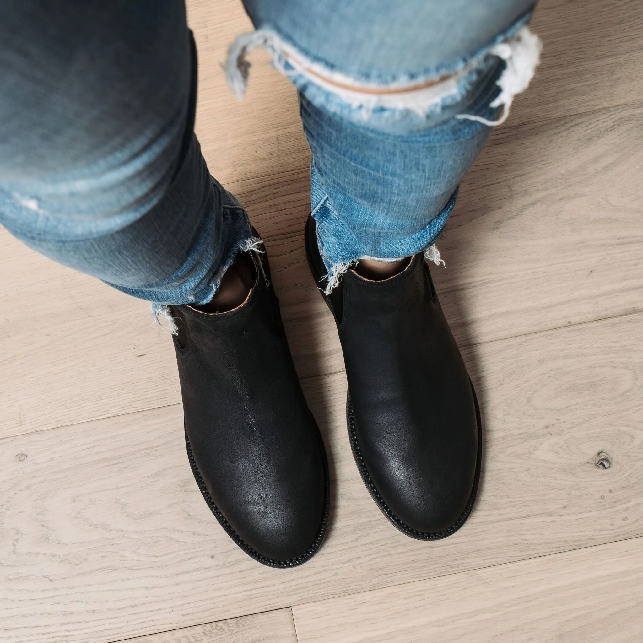 Bottes Chelsea Josephine Noir Cire Commander